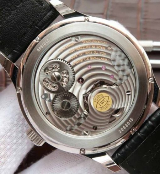 Replica IWC Portuguese Tourbillon Power Reserve Moonphase White Dial - Image 6
