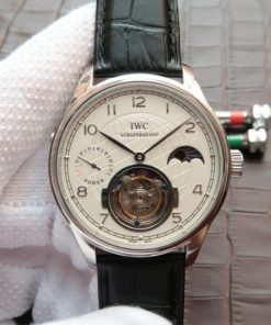 Replica IWC Portuguese Tourbillon Power Reserve Moonphase White Dial