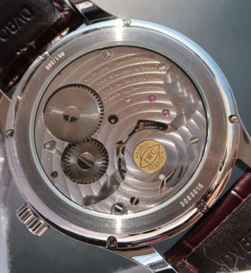 Replica IWC Portuguese Tourbillon Power Reserve Moonphase Gold Maker White Dial - Image 6