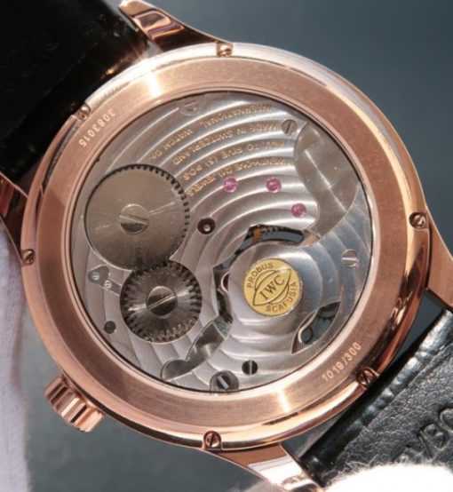 Replica IWC Portuguese Tourbillon Power Reserve RG Moonphase Black Dial - Image 6