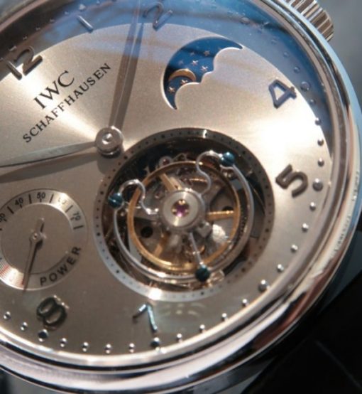 Replica IWC Portuguese Tourbillon Power Reserve Moonphase Gray Dial - Image 3