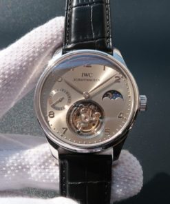 Replica IWC Portuguese Tourbillon Power Reserve Moonphase Gray Dial