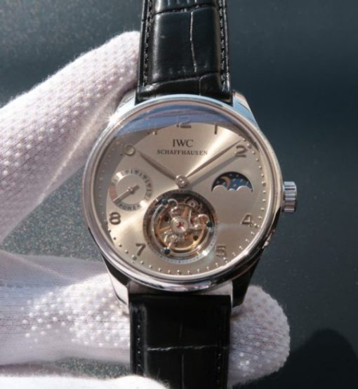 Replica IWC Portuguese Tourbillon Power Reserve Moonphase Gray Dial