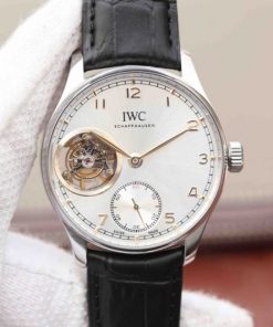 Replica IWC AZ Portuguese Tourbillon White Dial YG Markers A98900