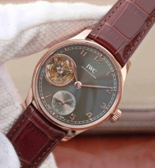 Replica IWC AZ Portuguese Tourbillon IW5463 RG Gray Dial - Image 2