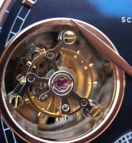 Replica IWC AZ Portuguese Flying Tourbillon SS Black Dial Leather Strap - Image 4