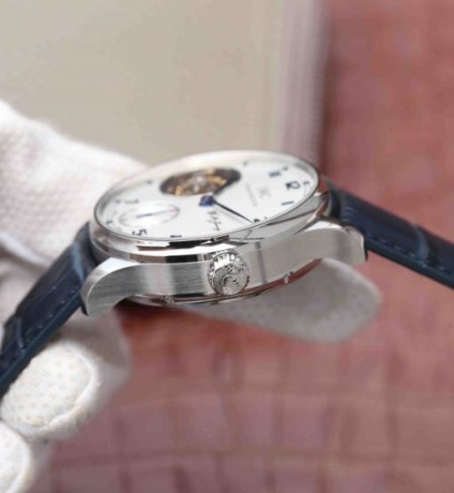 Replica IWC AZ Portuguese Tourbillon White Dial Blue Markers - Image 10