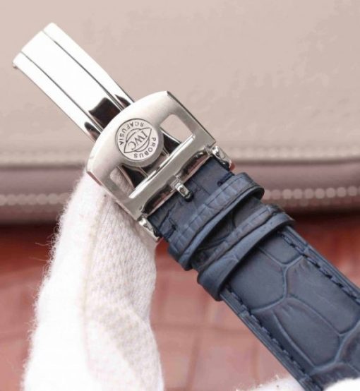Replica IWC AZ Portuguese Tourbillon White Dial Blue Markers - Image 17