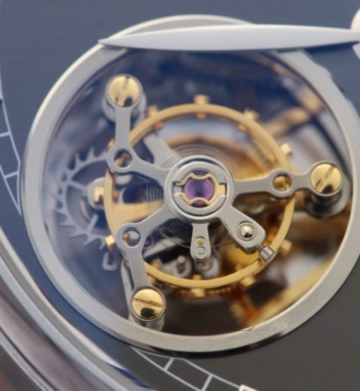 Replica IWC BM Portuguese Tourbillon Gray Dial Leather Strap - Image 3
