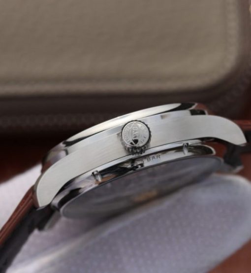 Replica IWC BM Portuguese Tourbillon Gray Dial Leather Strap - Image 4