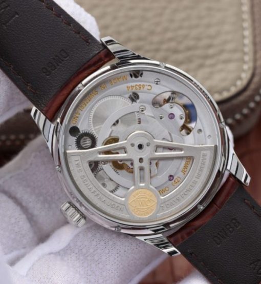 Replica IWC BM Portuguese Tourbillon Gray Dial Leather Strap - Image 6