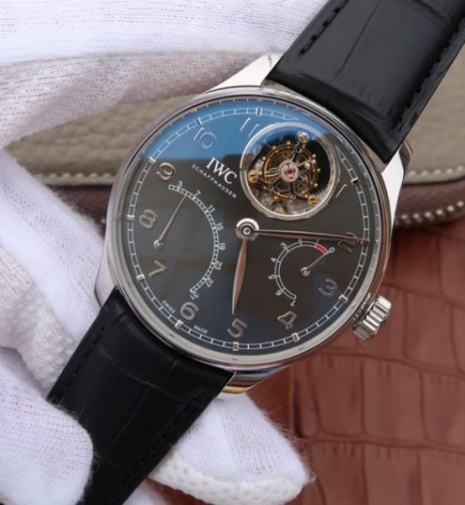 Replica IWC AZ Portuguese Tourbillon IW5046 Black Dial - Image 2