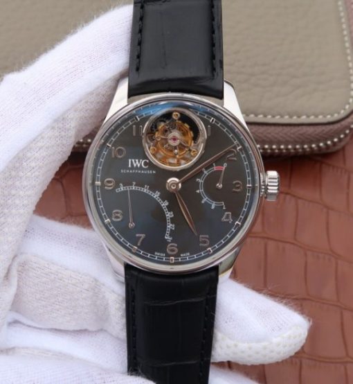 Replica IWC AZ Portuguese Tourbillon IW5046 Black Dial