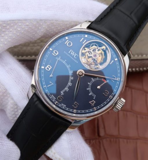 Replica IWC AZ Portuguese Tourbillon IW5046 Blue Dial - Image 2
