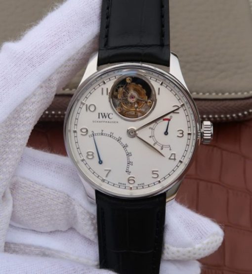 Replica IWC AZ Portuguese Tourbillon IW5046 SS White Dial