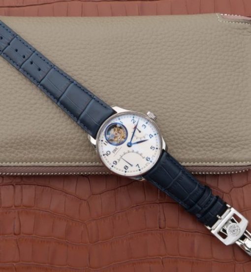 Replica IWC AZ Portuguese Tourbillon IW5046 White Dial Blue Markers - Image 8