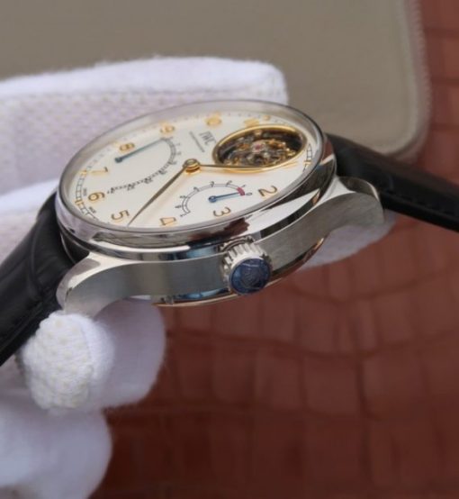 Replica IWC AZ Portuguese Tourbillon IW5046 White Dial YG Markers - Image 4