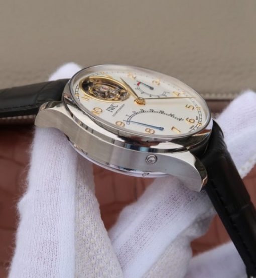Replica IWC AZ Portuguese Tourbillon IW5046 White Dial YG Markers - Image 5