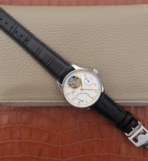 Replica IWC AZ Portuguese Tourbillon IW5046 White Dial YG Markers - Image 8