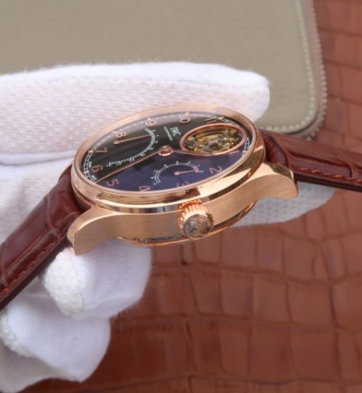 Replica IWC AZ Portuguese Tourbillon IW5046 RG Black Dial - Image 4