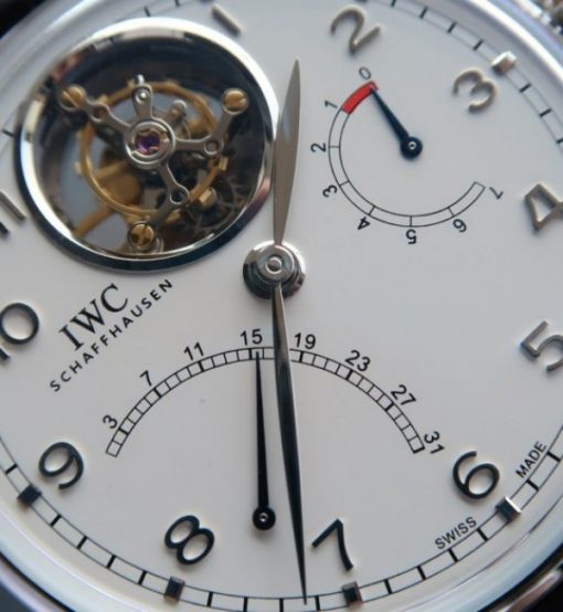 Replica IWC TF Portuguese Tourbillon IW5046 White Dial Leather Strap - Image 2