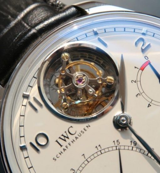 Replica IWC TF Portuguese Tourbillon IW5046 White Dial Leather Strap - Image 3