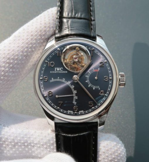 Replica IWC TF Portuguese Tourbillon IW5046 Blue Dial