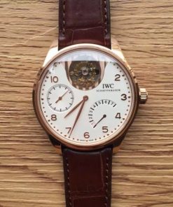 Replica IWC TF Portuguese Tourbillon IW5042 RG White Dial