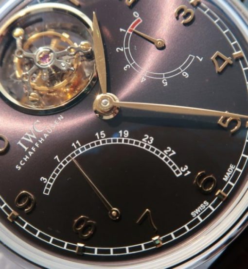Replica IWC TF Portuguese Tourbillon IW5046 Black Dial - Image 2