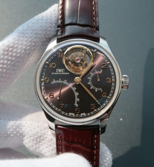 Replica IWC TF Portuguese Tourbillon IW5046 Black Dial