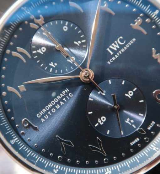 Replica IWC YLF Portuguese Chrono Dubai limited Edition Blue Dial - Image 2