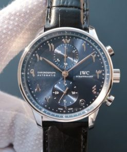 Replica IWC YLF Portuguese Chrono Dubai limited Edition Blue Dial