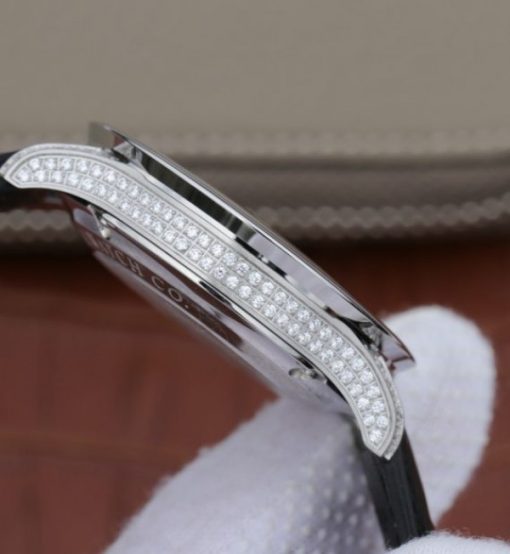 Replica IWC ZF Portuguese Chrono IW371447 Diamonds Bezel Leather Strap - Image 5