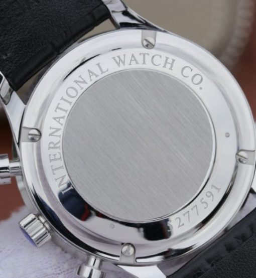 Replica IWC ZF Portuguese Chrono IW371447 Diamonds Bezel Leather Strap - Image 6