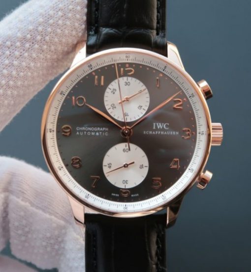 Replica IWC ZF Portuguese Chrono IW371433 Jacky Chen Leather Strap