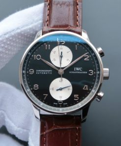 Replica IWC ZF Portuguese Chrono IW371404 Brown Leather Strap