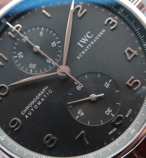Replica IWC ZF Portuguese Chrono IW371431 Brown Leather Strap - Image 3