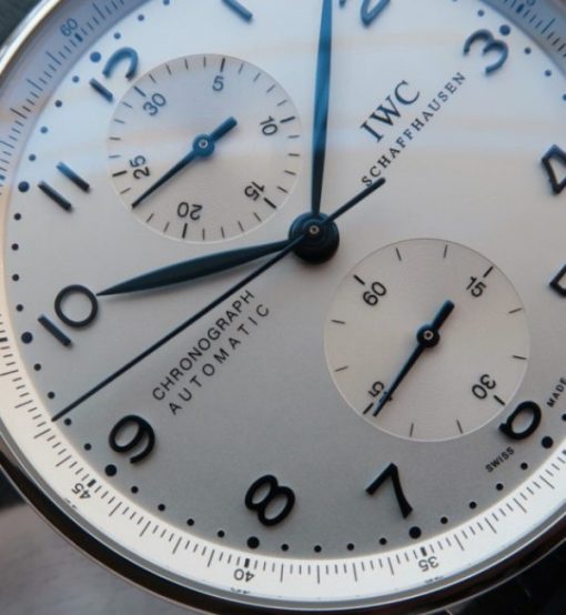 Replica IWC ZF Portuguese Chrono IW371446 Blue Leather Strap - Image 2