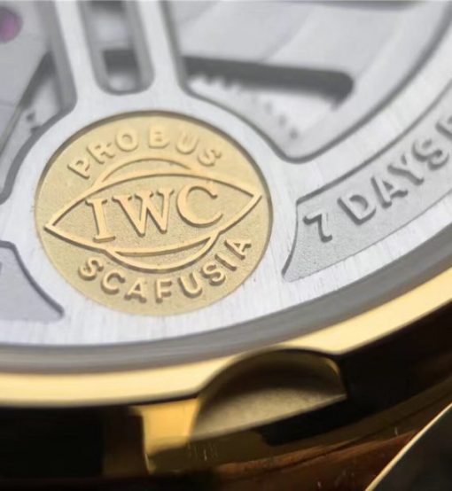 Replica IWC ZF Portuguese IW5001 YG Gray Dial Leather Strap - Image 11