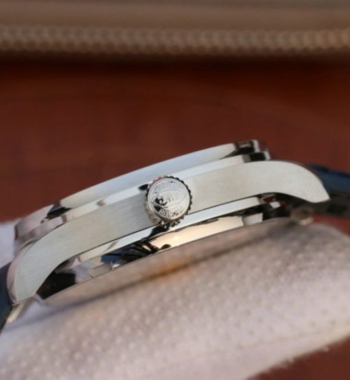 Replica IWC ZF Portuguese IW500705 White Dial Blue Markers Leather Strap V3 - Image 4