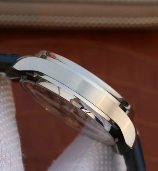 Replica IWC ZF Portuguese IW500705 White Dial Blue Markers Leather Strap V3 - Image 5