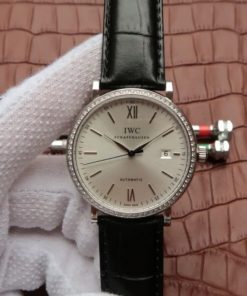 Replica IWC MK Portofino IW356514 Silver Dial Diamonds Bezel