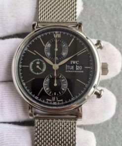 Replica IWC V6 Portofino IW391010 Chronograph Black Dial