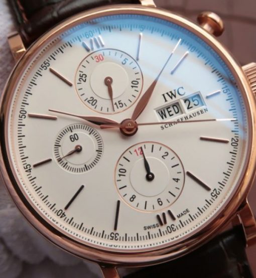 Replica IWC Portofino Chronograph IW391020 RG White Dial - Image 3