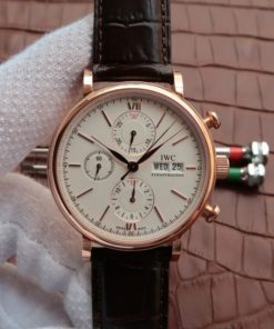 Replica IWC Portofino Chronograph IW391020 RG White Dial