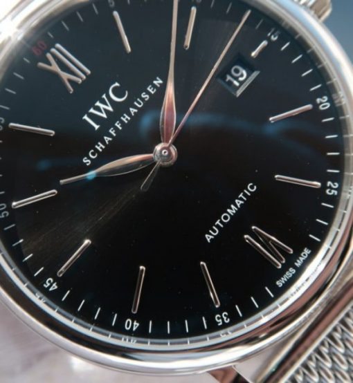 Replica IWC MK Portofino IW356506 Automatic Black Dial SS Mesh Bracelet - Image 2