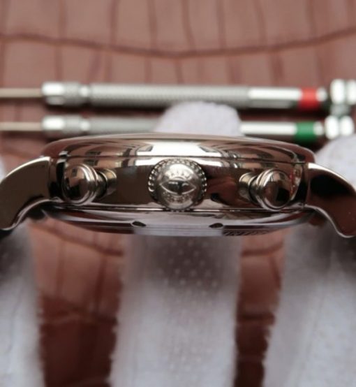 Replica IWC Portofino Chrono IW391001 White Dial Leather Strap - Image 4