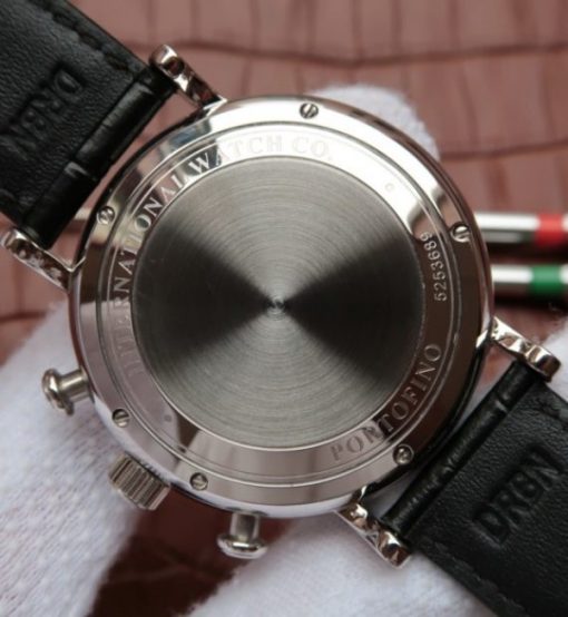 Replica IWC Portofino Chrono IW391001 White Dial Leather Strap - Image 6