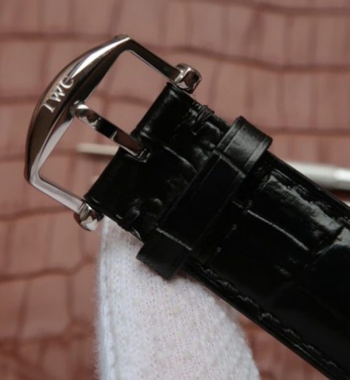 Replica IWC Portofino Chrono IW391001 White Dial Leather Strap - Image 7