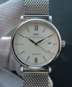 Replica IWC MK Portofino IW356505 Automatic White Dial SS Mesh Bracelet